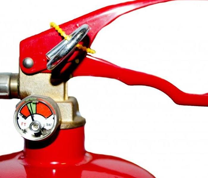 Close up photo of fire extinguisher